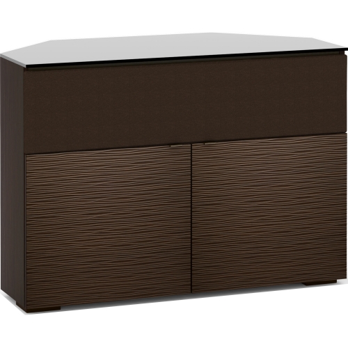 Berlin 329CR 44" Extra Tall Corner TV Stand Cabinet w/ Center Speaker Opening in Textured Wenge